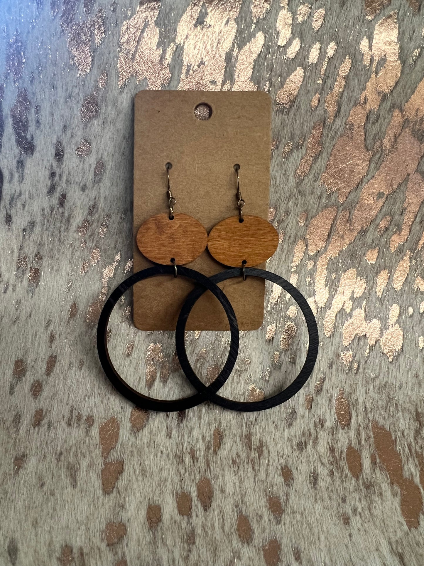 Wood & Black Circles